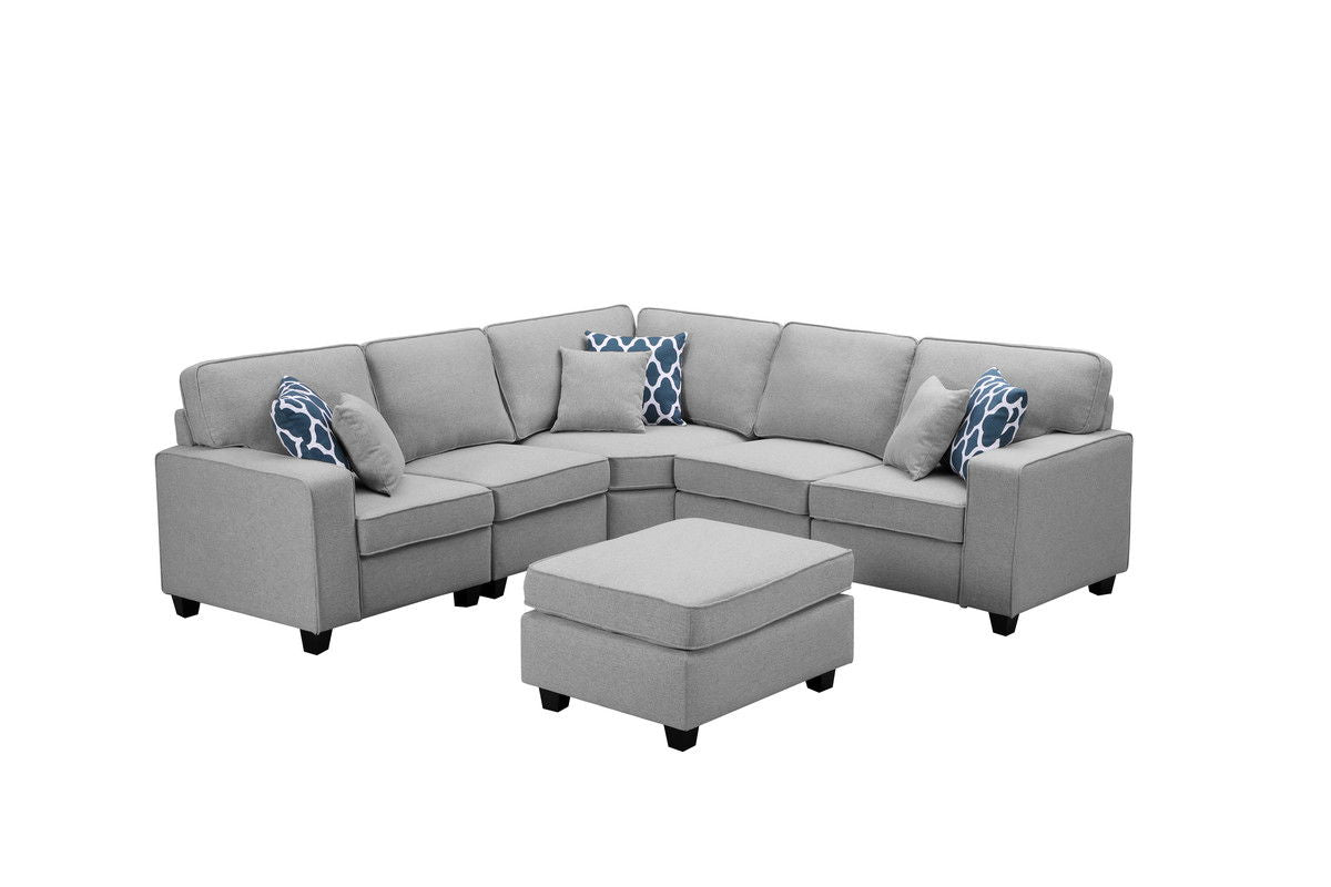 Sonoma - 6 Piece Modular L-Shape Sectional Sofa With Ottoman