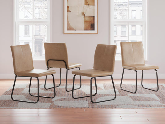 Pharwynn - Dining Upholstered Side Chair (Set of 4) - Toast