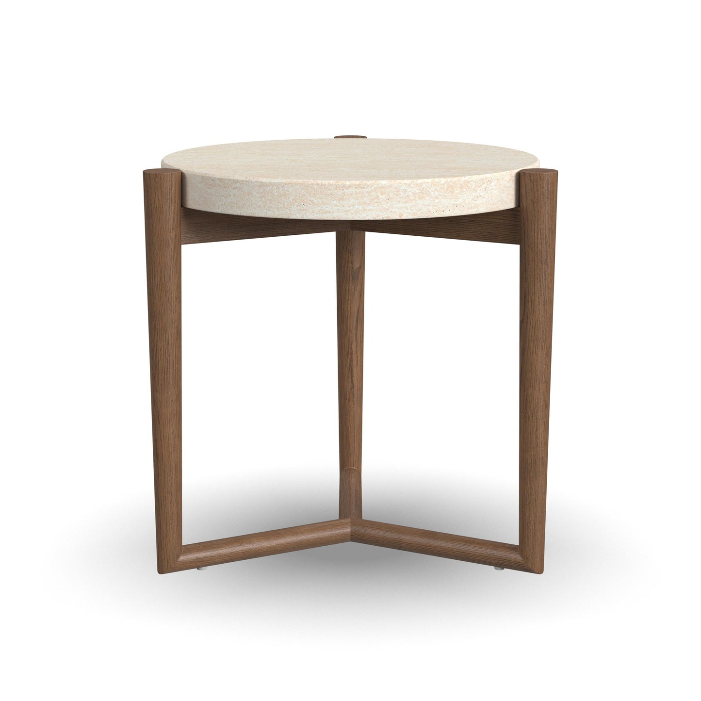 Verona - Accent Table - Beige / Dark Brown