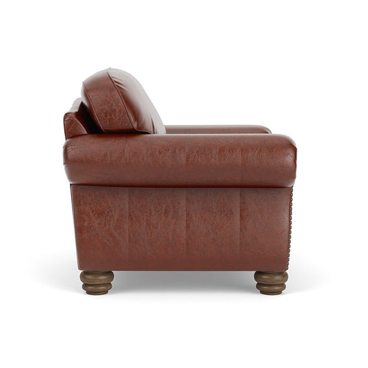 Bexley - Leather Chair, Nailhead Trim