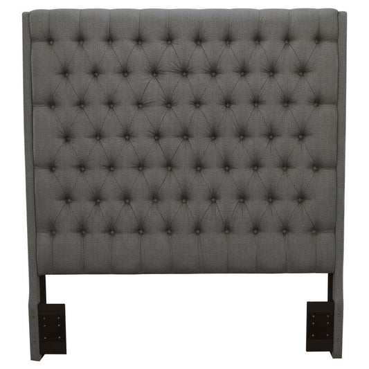 Camille - Upholstered Eastern King Panel Headboard - Gray