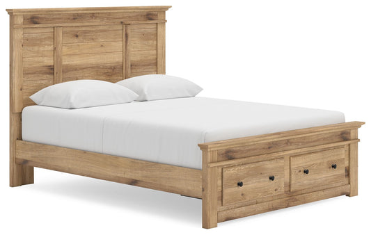 Makidern - Panel Storage Bed With Storage Footboard