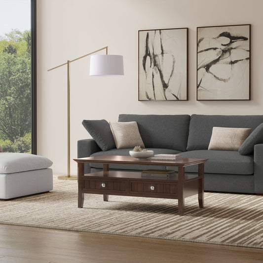 Acadian - Coffee Table With Drawer - Brown
