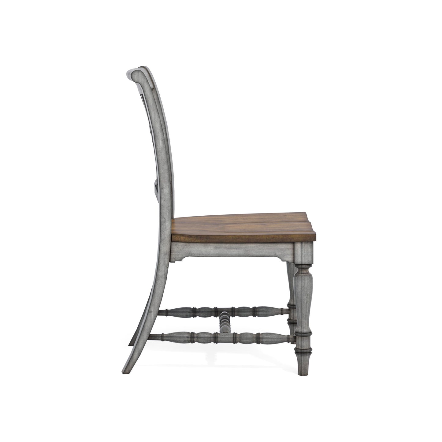 Plymouth - Dining Chair - Gray / Dark Brown