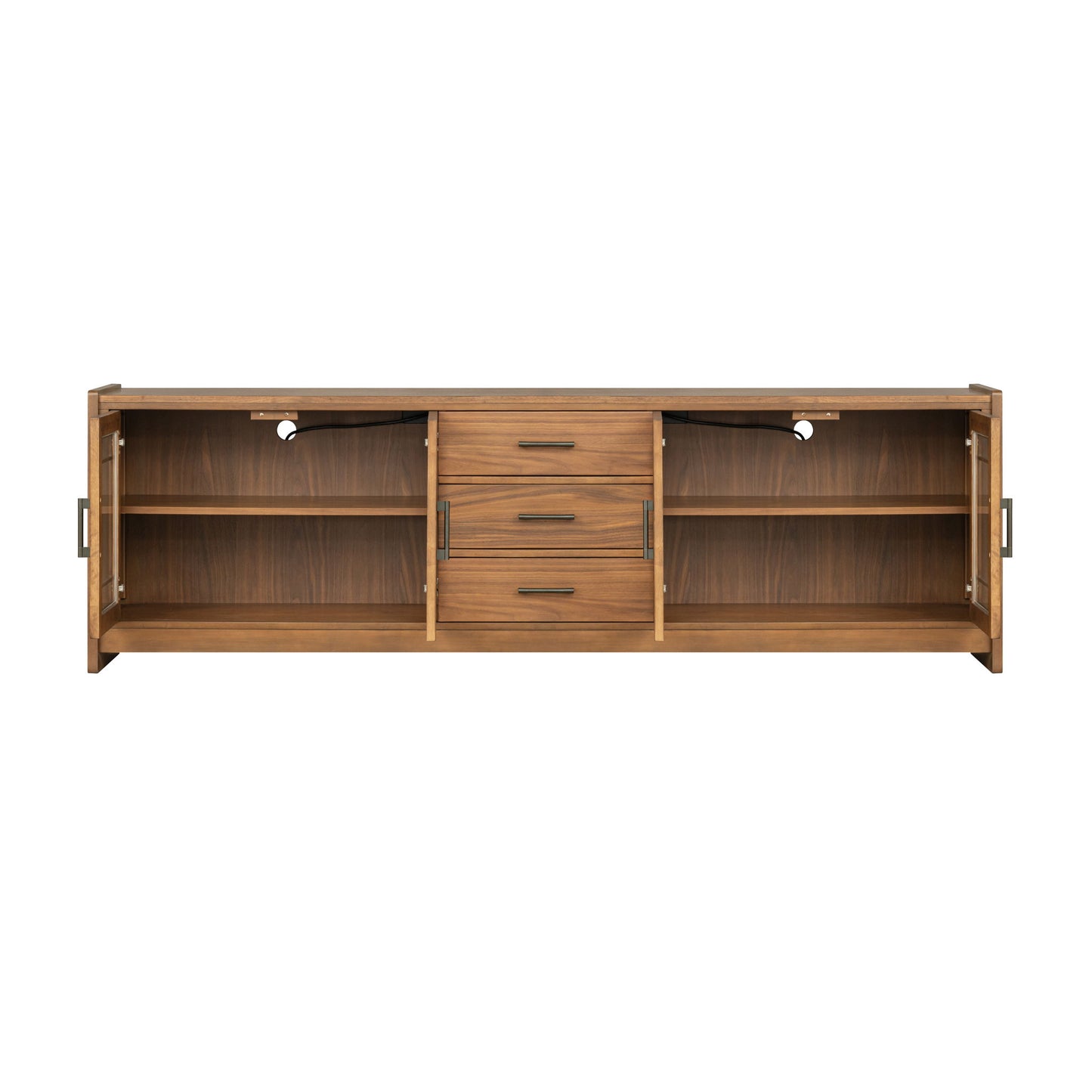 Lincoln - Large Entertainment Base - Warm Walnut
