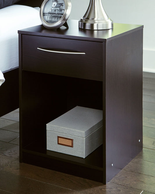 Finch - One Drawer Night Stand - Black
