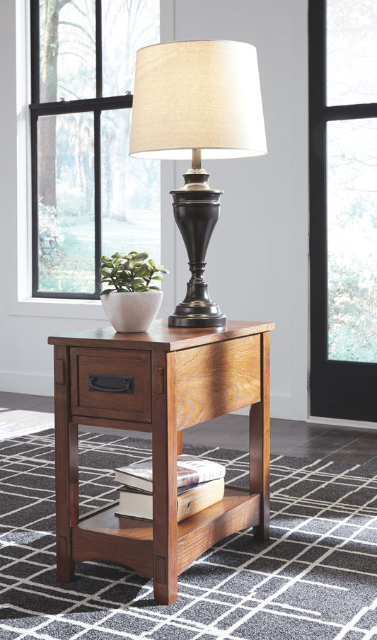 Breegin - Chair Side End Table - 1 Drawer - Brown