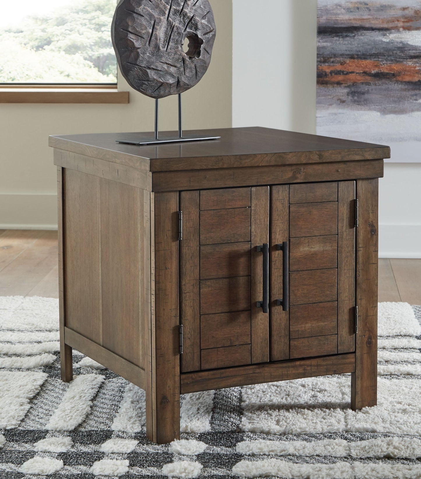 Moriville - Rectangular End Table - Grayish Brown