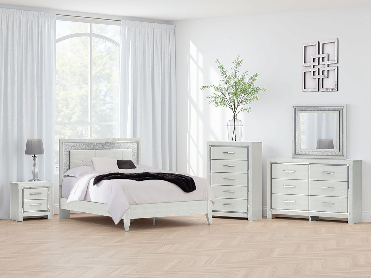 Zyniden - Upholstered Panel Bed