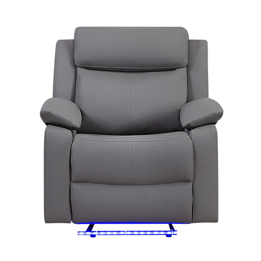 Blanche - Glider Recliner With LED, Pillow Top Arms