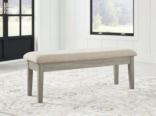 Parellen - Upholstered Storage Bench - Beige / Gray