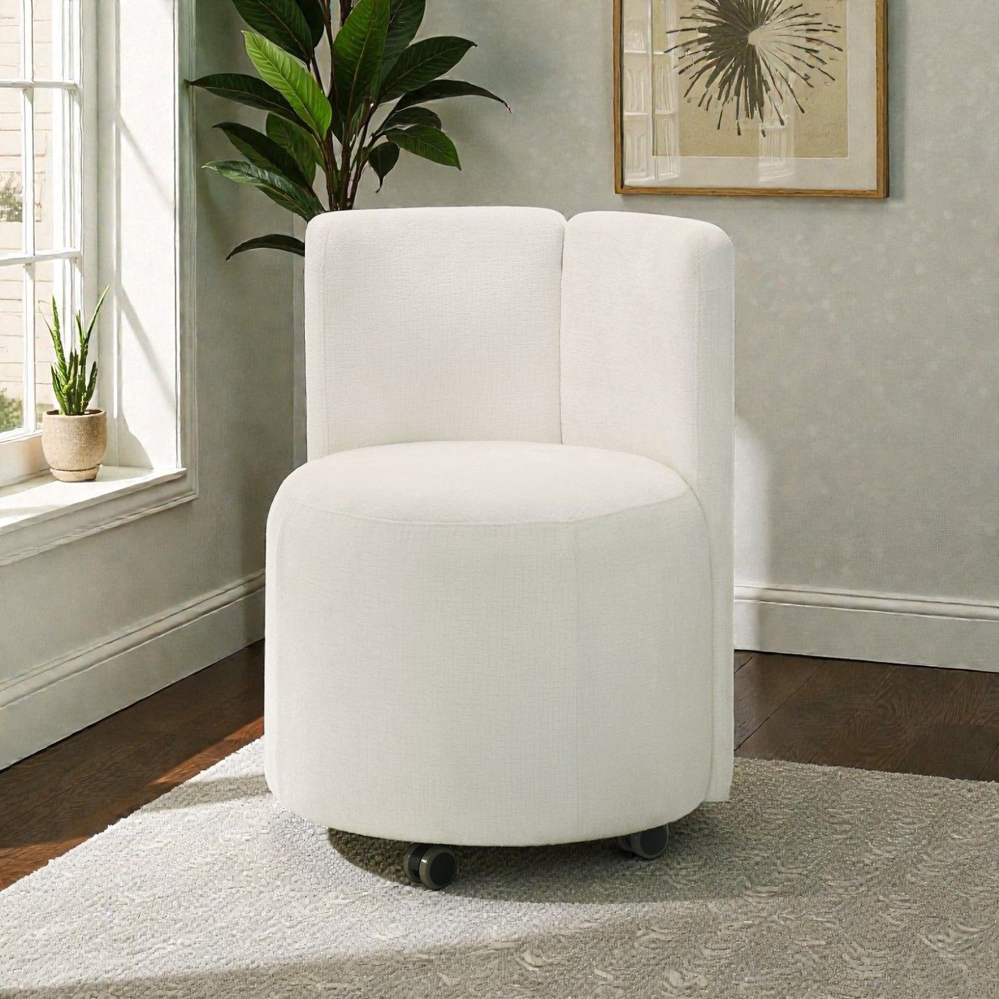 Side Chair With Swivel (Set of 2) - White