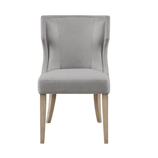 Upholstered Wingback Dining Chair - Light Gray