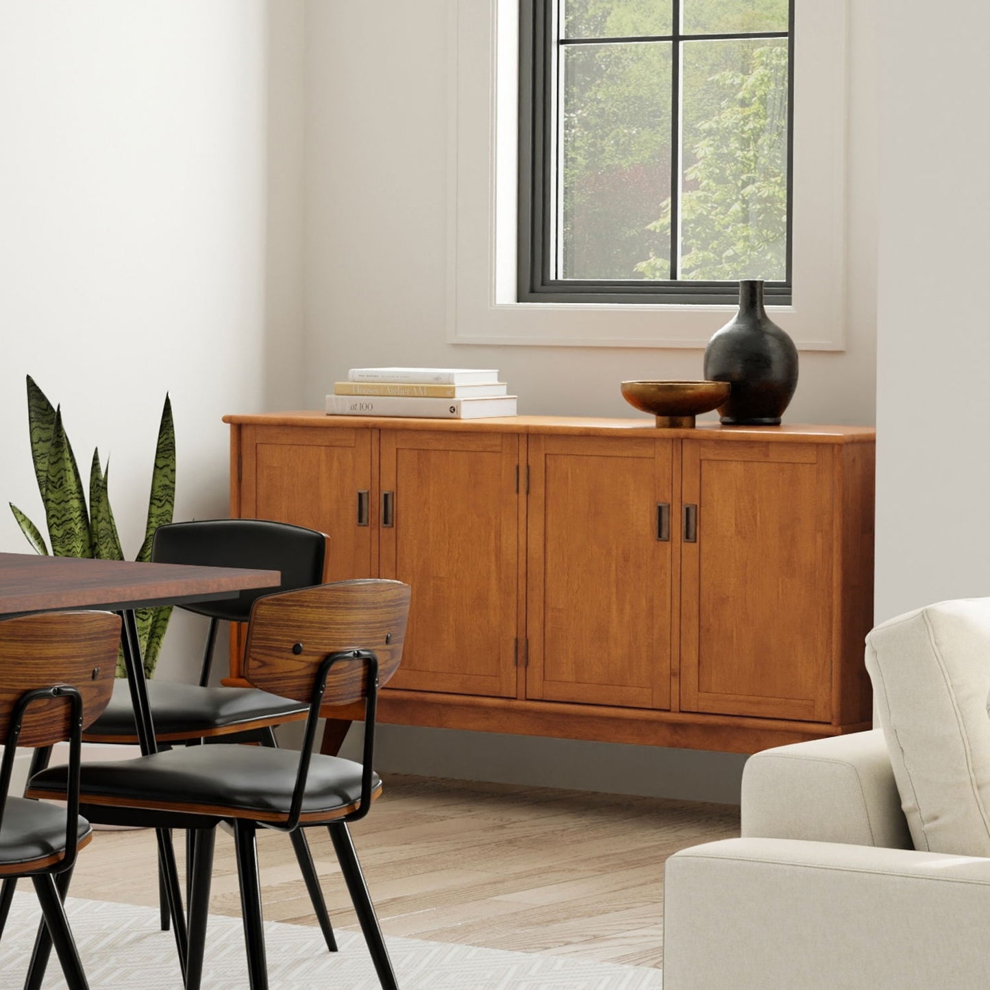 Draper - 4 Door Sideboard Buffet - Brown