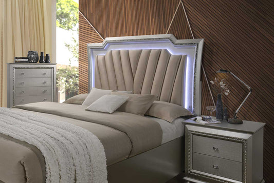 Kaitlyn - Bed With LED & Storage