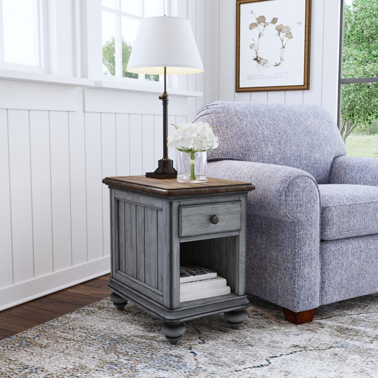 Plymouth - Chairside Table - Gray