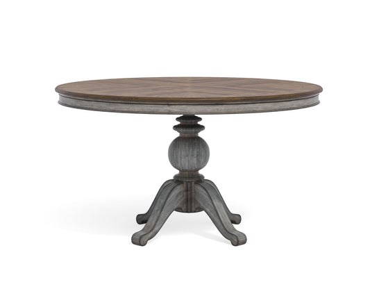 Plymouth - Round Pedestal Dining Table - Gray