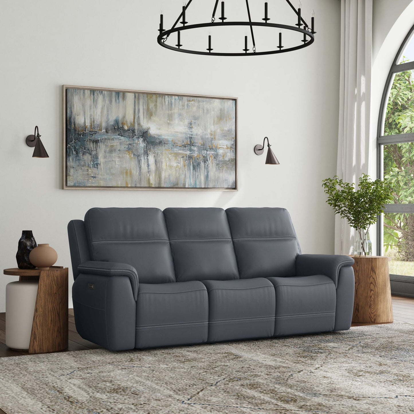 Sawyer - Power Reclining Sofa With Power Headrests & Lumbar