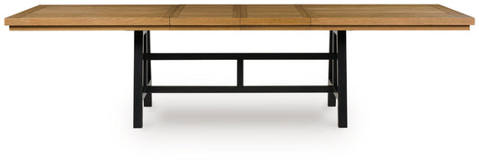 Galliden - Rectangular Dining Room Extension Table - Black / Brown