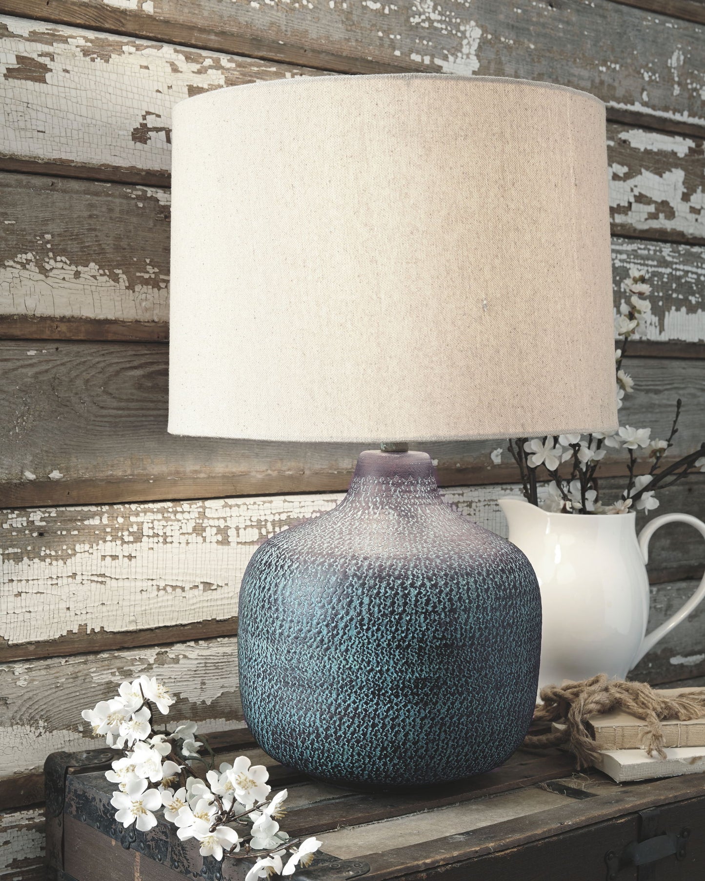 Malthace - Metal Table Lamp - Patina