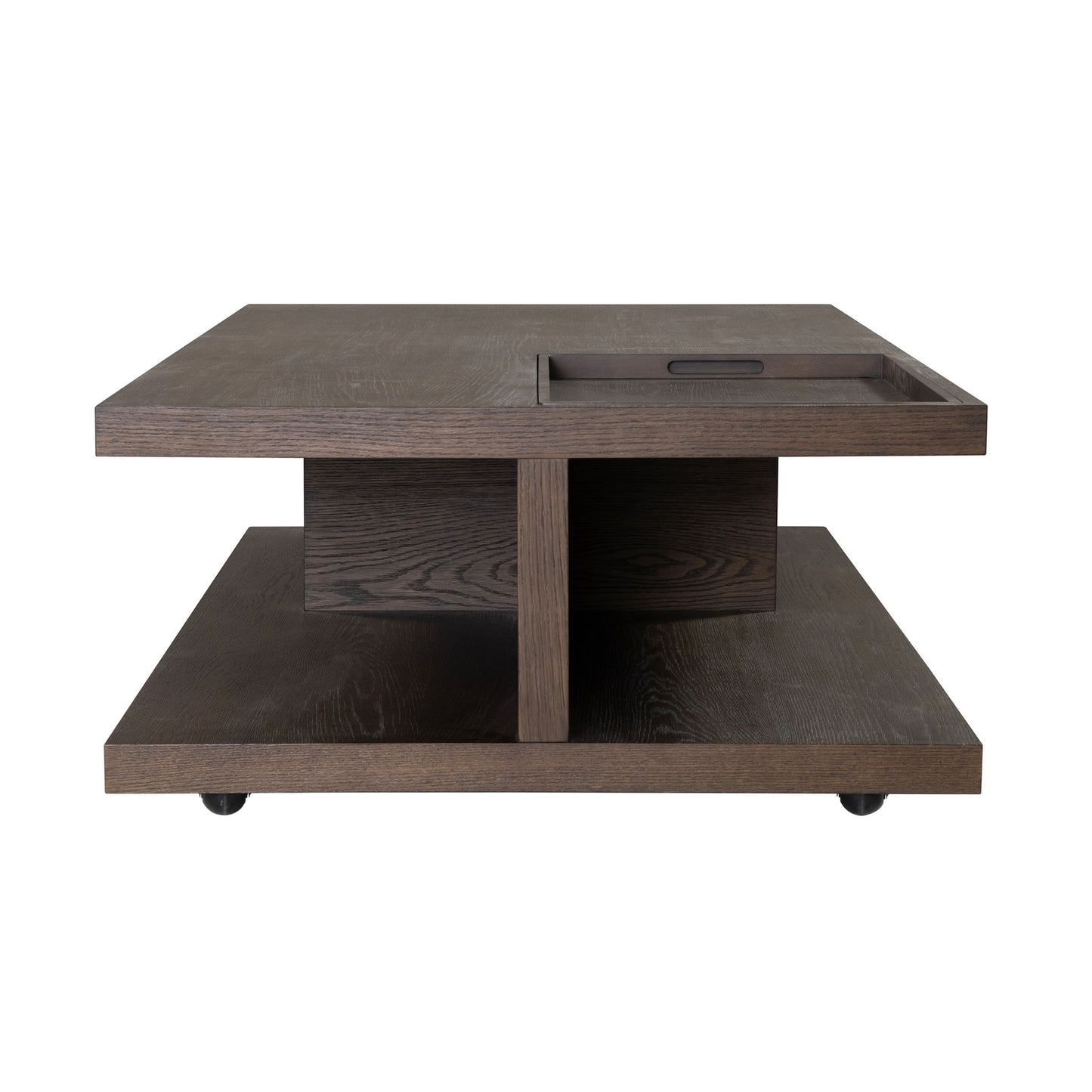 Athens - Rectangular Coffee Table With Casters - Chocolate Brown