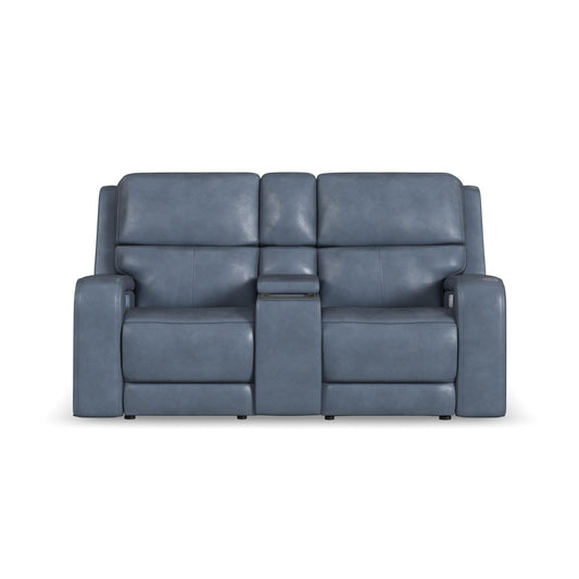 Oasis - Power Reclining Loveseat With Console, Power Headrests, Lumbar, Heat & Massage