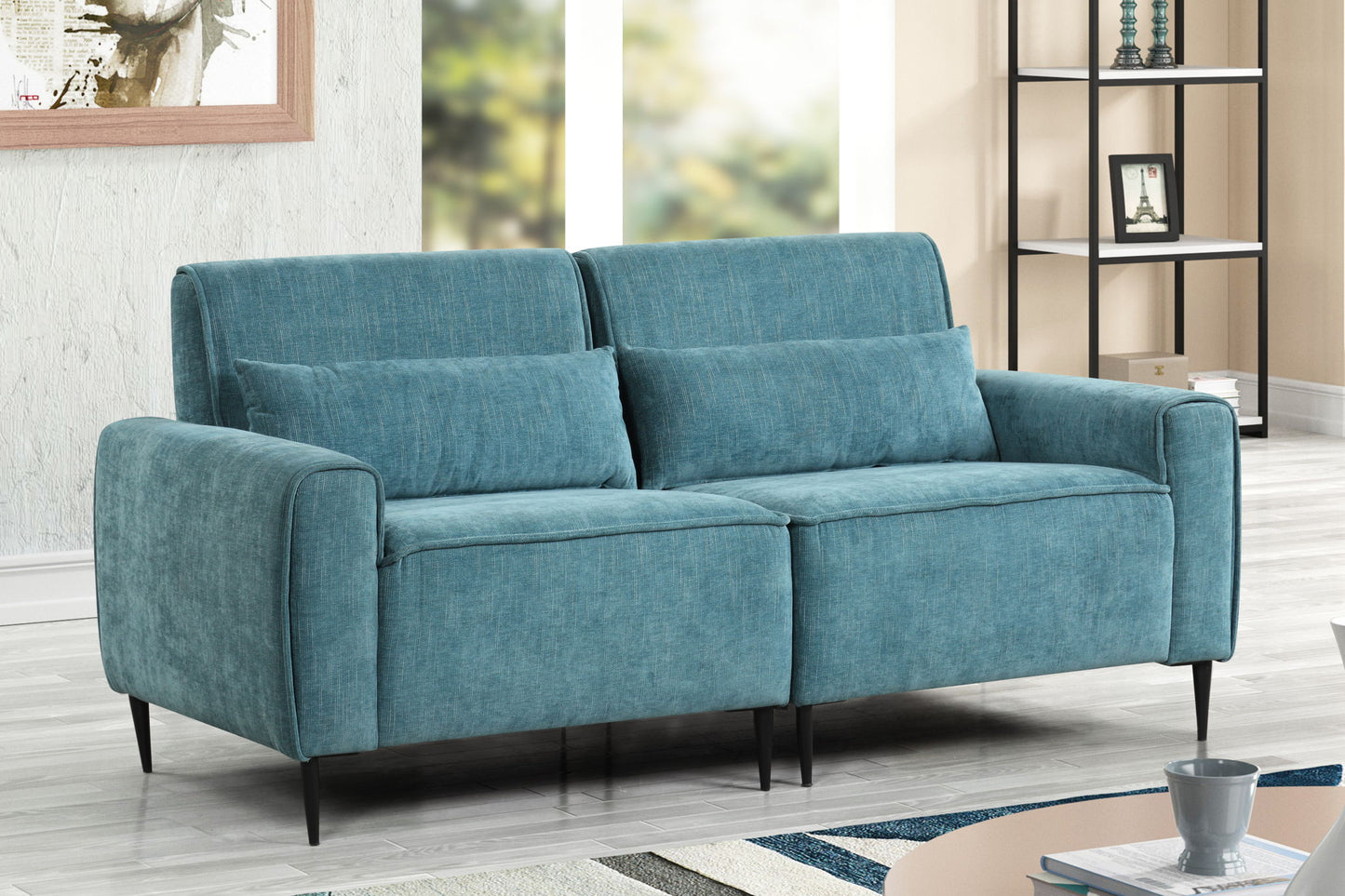 Valentina - Sofa With Metal Legs And Throw Pillows