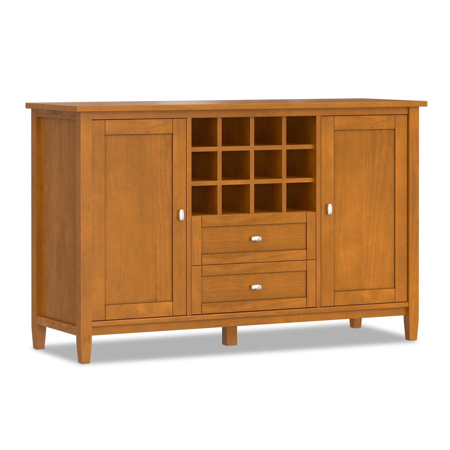Warm Shaker - Storage Cabinet With Wine Rack - Brown