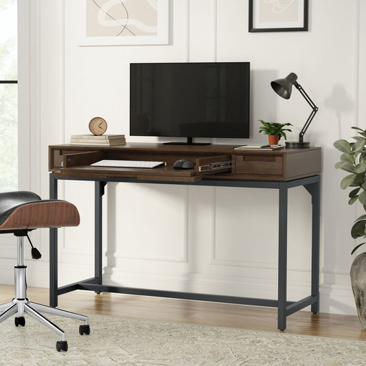 Banting - Small Desk - Walnut Brown