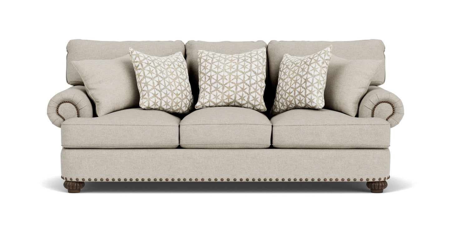 Patterson - Fabric Sofa, Nailhead Trim