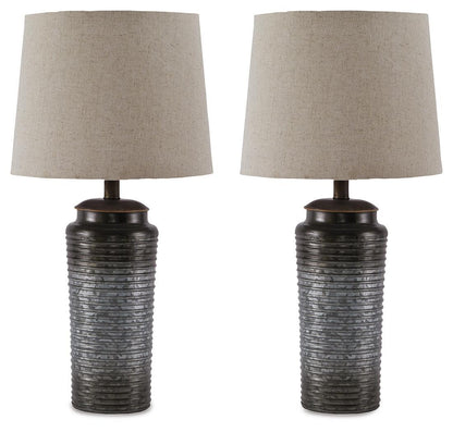 Norbert - Metal Table Lamp (Set of 2) - Gray