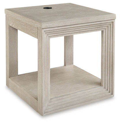 Marxhart - Square End Table - Bisque