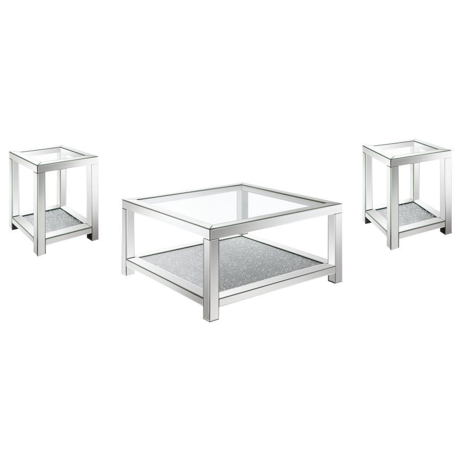 Valentina - Mirrored Coffee Table Set