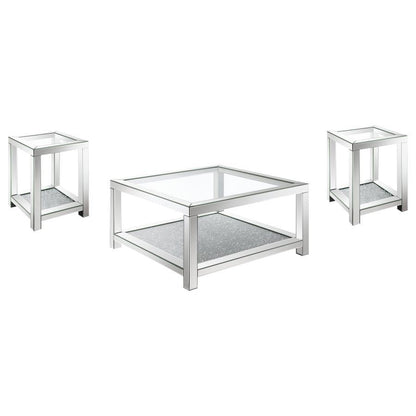 Valentina - Mirrored Coffee Table Set
