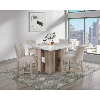 Mikha - Bar Table And 4 Bar Stools