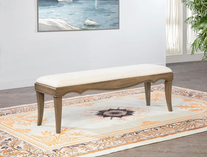 Revello - Upholstered Bench - Washed Mango