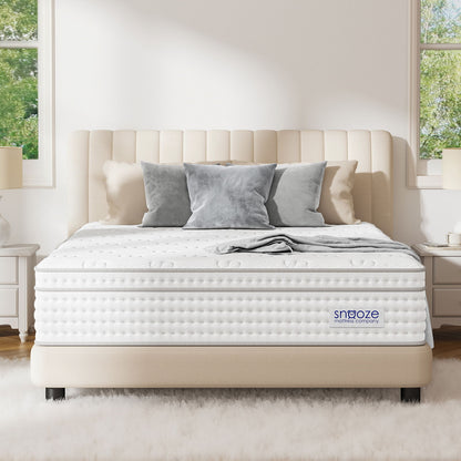 Snooze Mattress Company Atlas - 14" Euro Top Firm Hybrid Mattress With Independently Encased Coils & Gel Memory Foam
