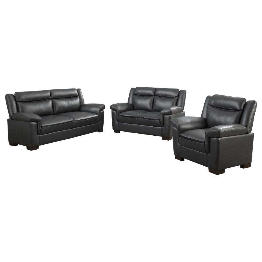 Arabella - Upholstered Padded Arm Sofa Set