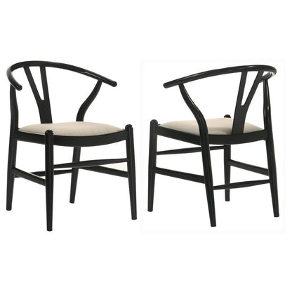 Crestmont - Wood Wishbone Dining Side Chair (Set of 2) - Black