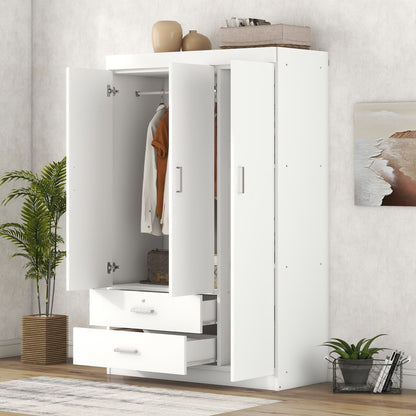 3 Door Wardrobe With 2 Drawers