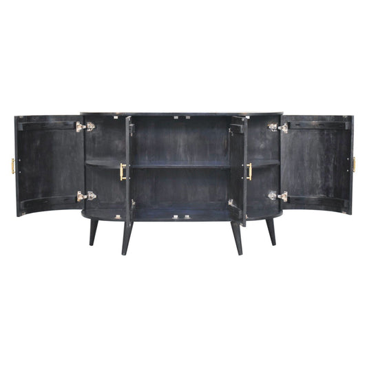 Quad - T Bar Cabinet - Ash Black
