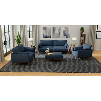 Loveseat With Flared Legs - Blue