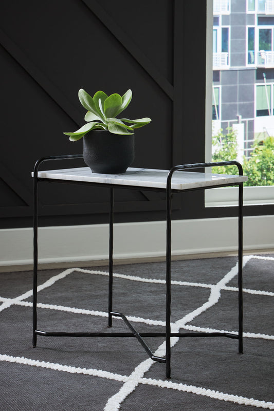 Ashber - Accent Table - White / Black