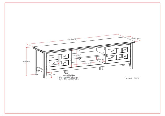 Artisan - Low TV Media Stand - Brown