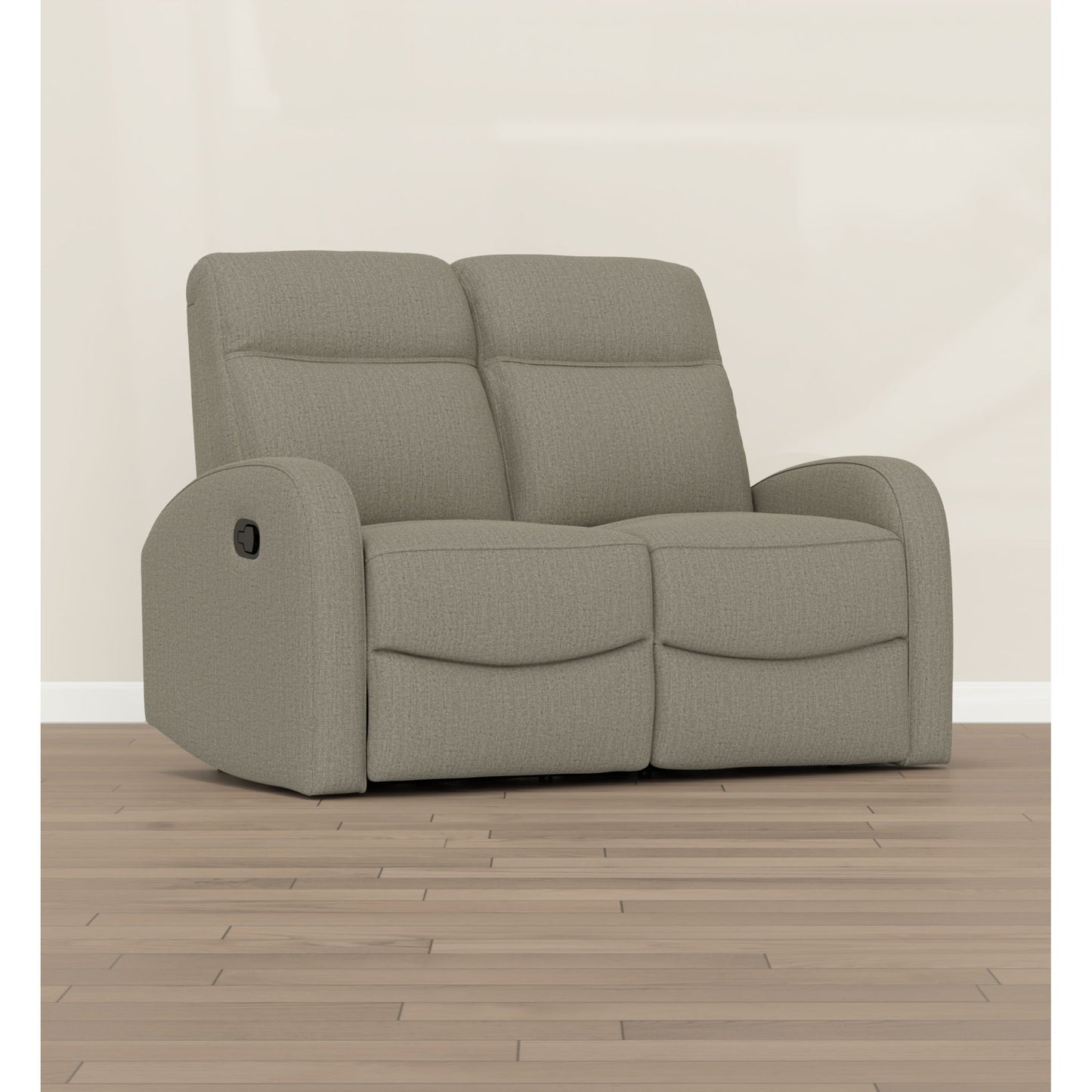 Manual Reclining Loveseat With Dual Seating Support For Living Room
