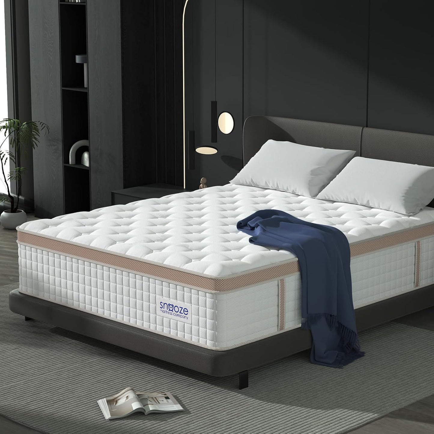 Snooze Mattress Company Harmony - 12" Euro Top Firm Hybrid Mattress With Independently Encased Coils & Gel Memory Foam