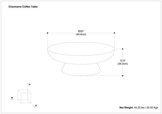 Charmaine - Cast Aluminum Coffee Table - Black