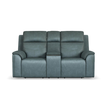 Vernon - Power Reclining Loveseat With Console, Power Headrests, Lumbar, Heat & Massage