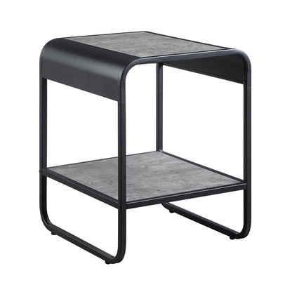 Raziela - End Table With Storage - Black / Gray