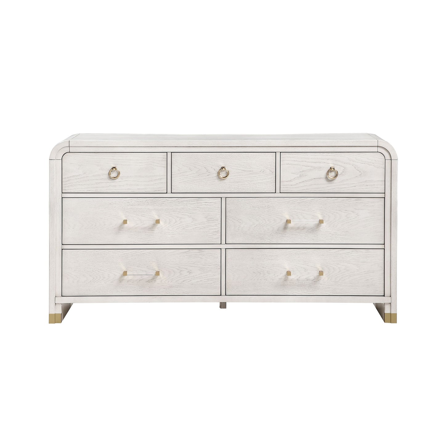 Malco - Dresser With Gold Detailing - Oak